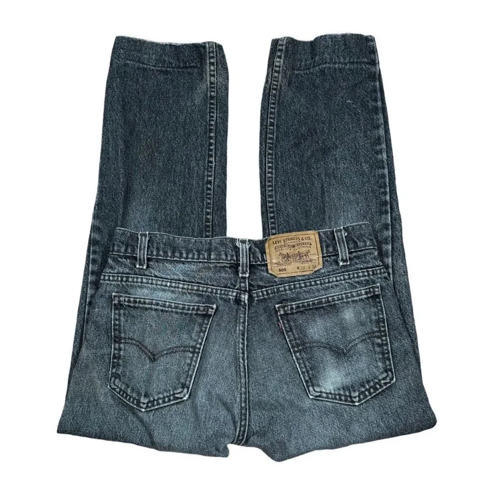 Vintage Levis 505-0259 Gray Brown Jeans 32x26.5 -Made in USA‎